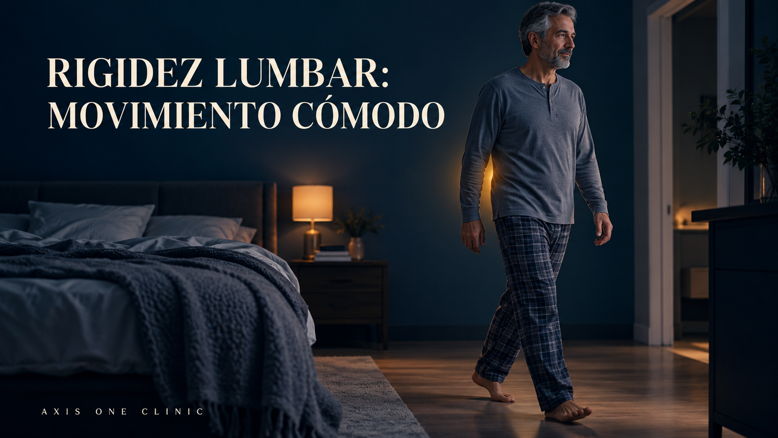 Persona iniciando un movimiento cómodo al despertar