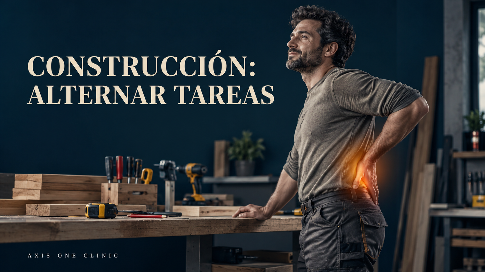 Trabajador haciendo una pausa entre tareas de construcción