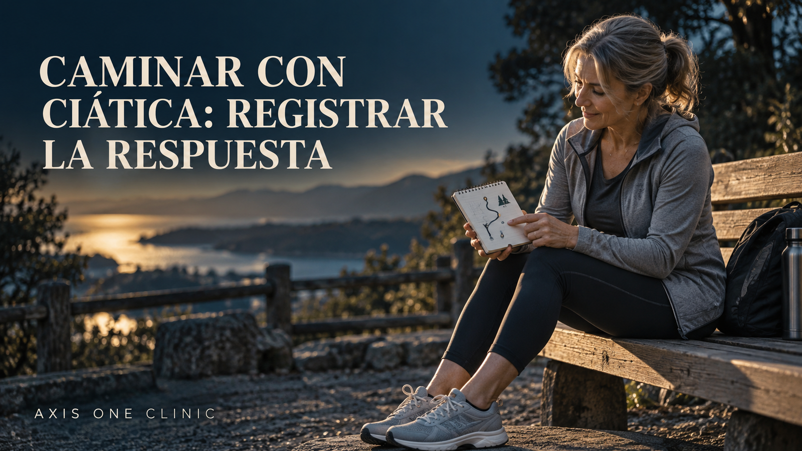 Persona registrando cómo se siente después de caminar