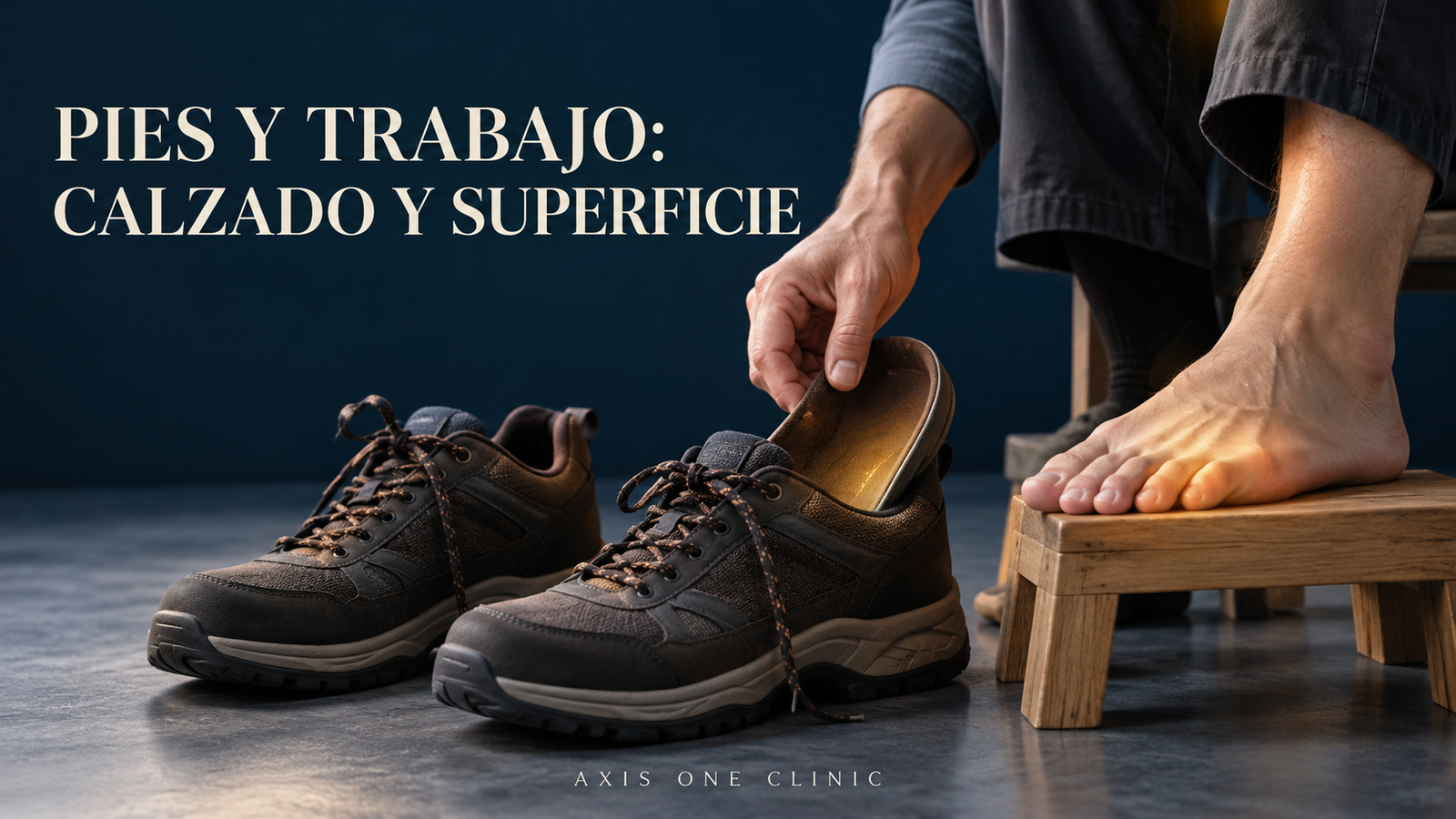 Revisión del calzado y la plantilla para el trabajo de pie