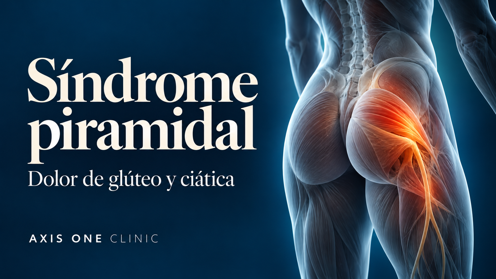 Síndrome piramidal: región glútea resaltada para ilustrar la zona del dolor